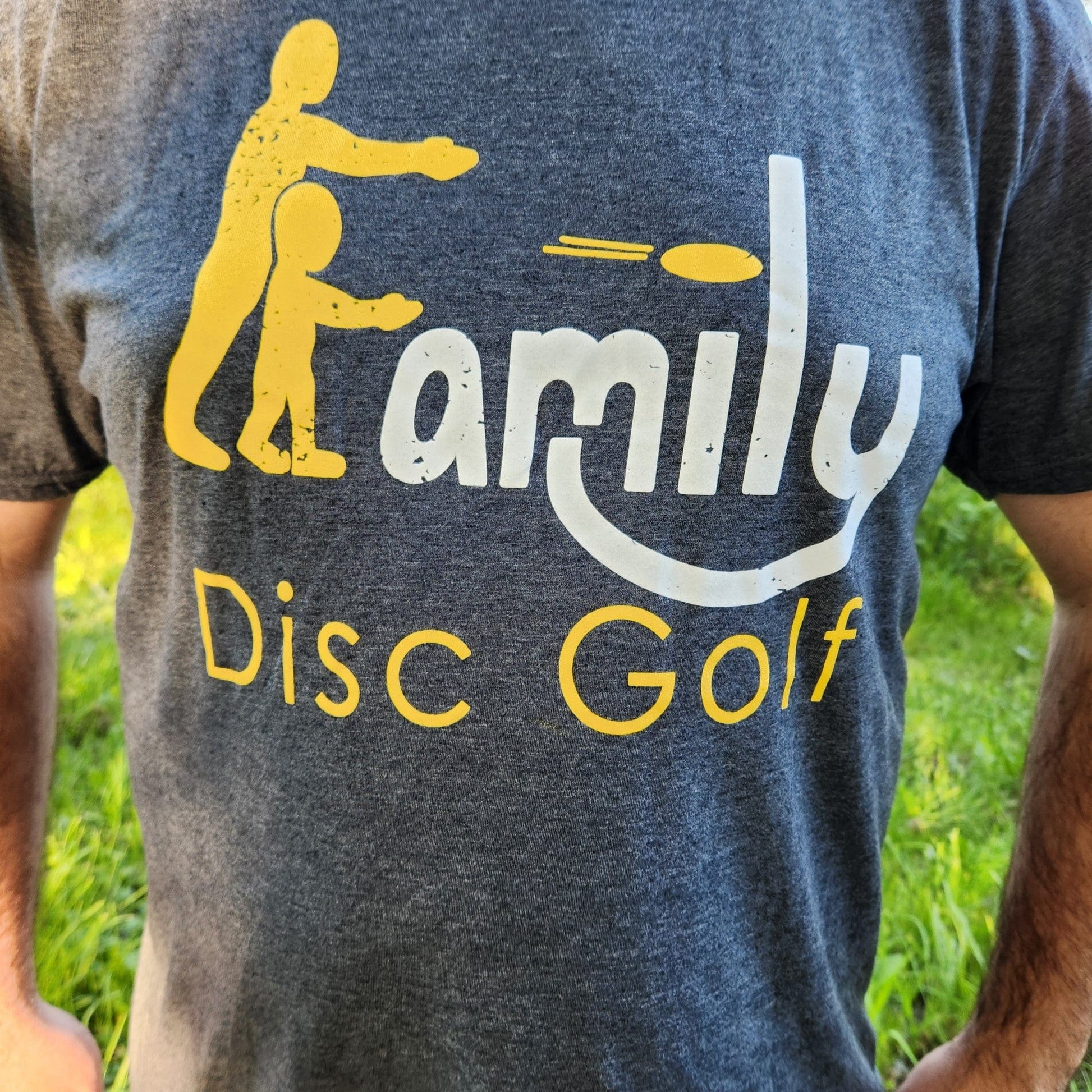 Family Disc Golf - Logo T-Shirt - Dark Heather Grey