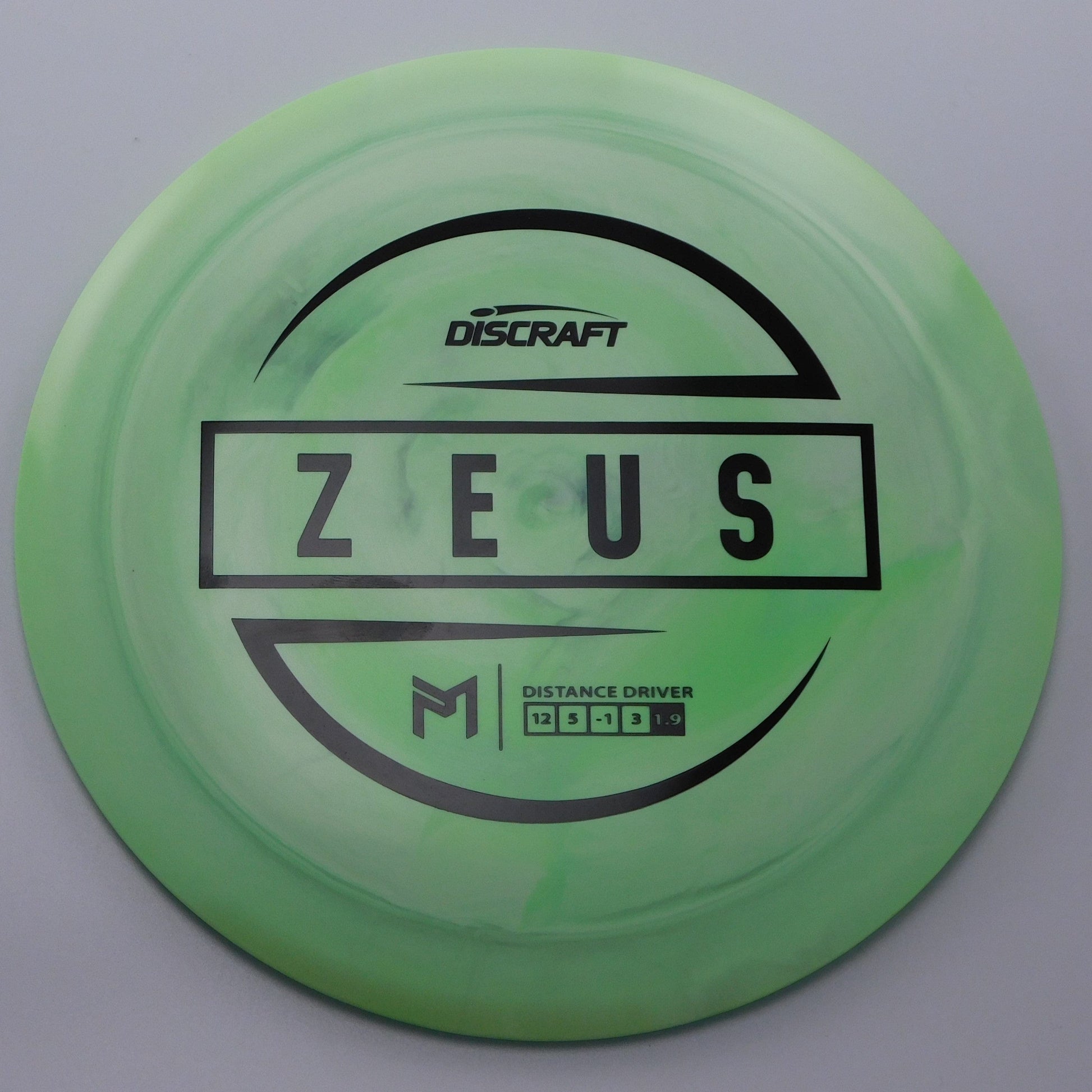 Discraft Zeus - Paul McBeth - ESP Swirl 12│5│-1│3 175g - Green+Green - Discraft Zeus - ESP Swirl - 100373