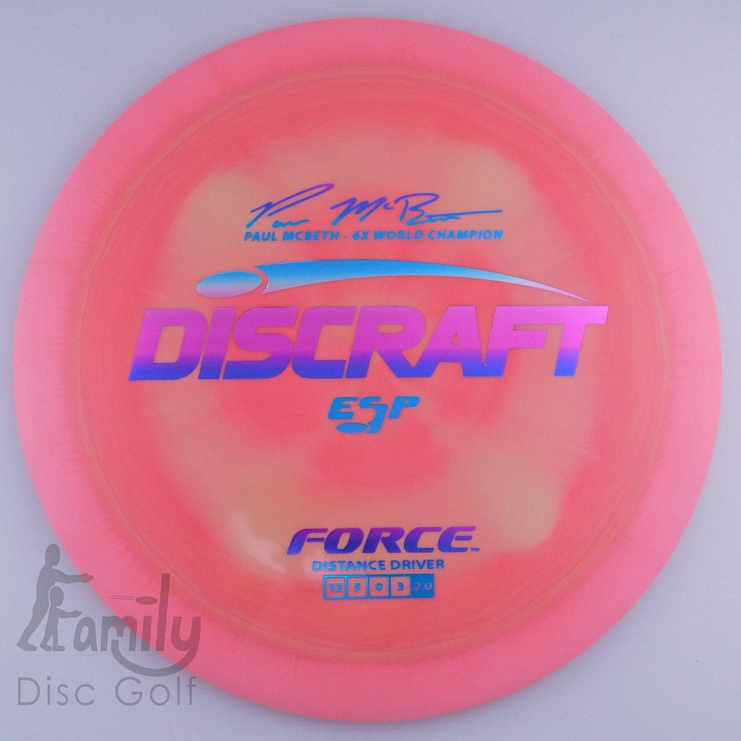 Discraft Force - Paul McBeth - ESP 12│5│0│3 175.9g - Pink - Discraft Force - ESP - 100641