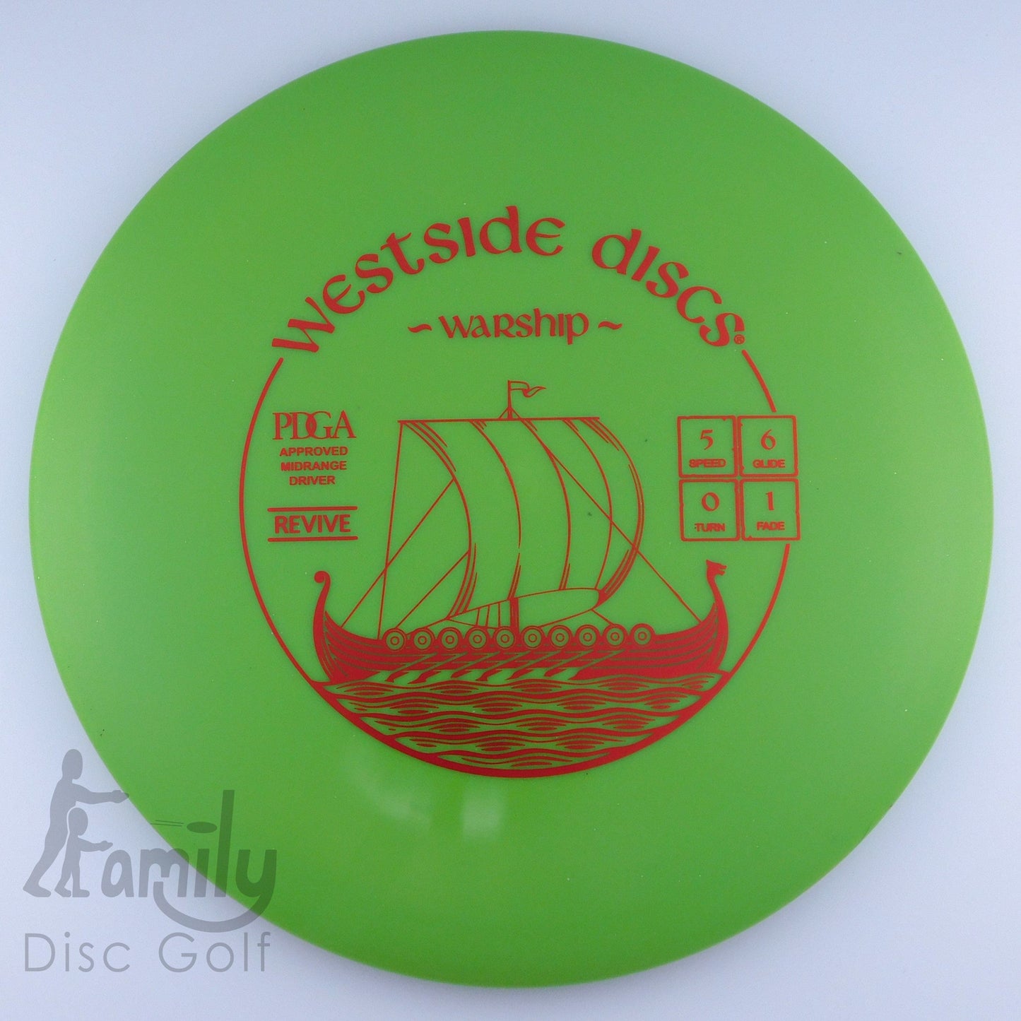 Westside Discs Warship - Revive 5│6│0│1 179.3g - Green - Westside Discs Warship - Revive - 100682