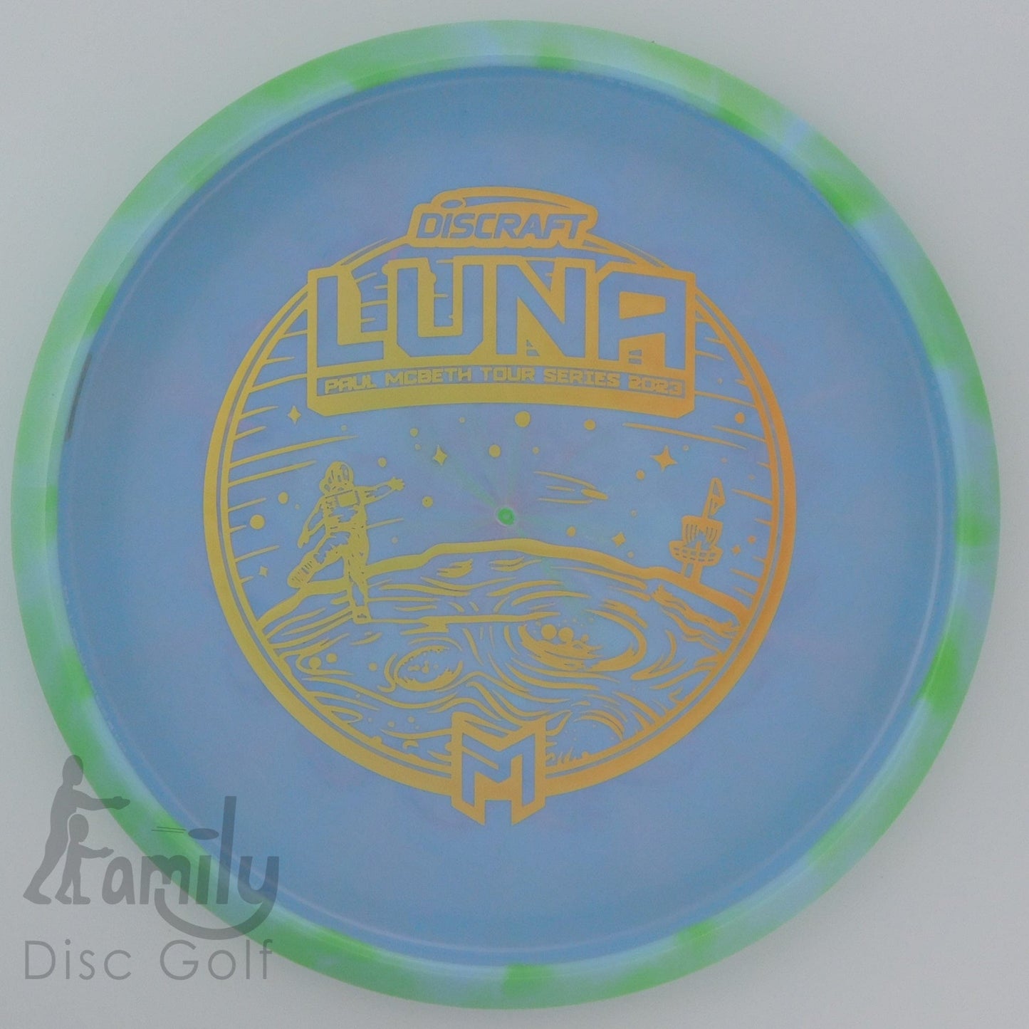 Discraft Luna - Paul McBeth 2023 - ESP Swirl 3│3│0│3 175.9g - Blue+Green - Discraft Luna - ESP - 100937