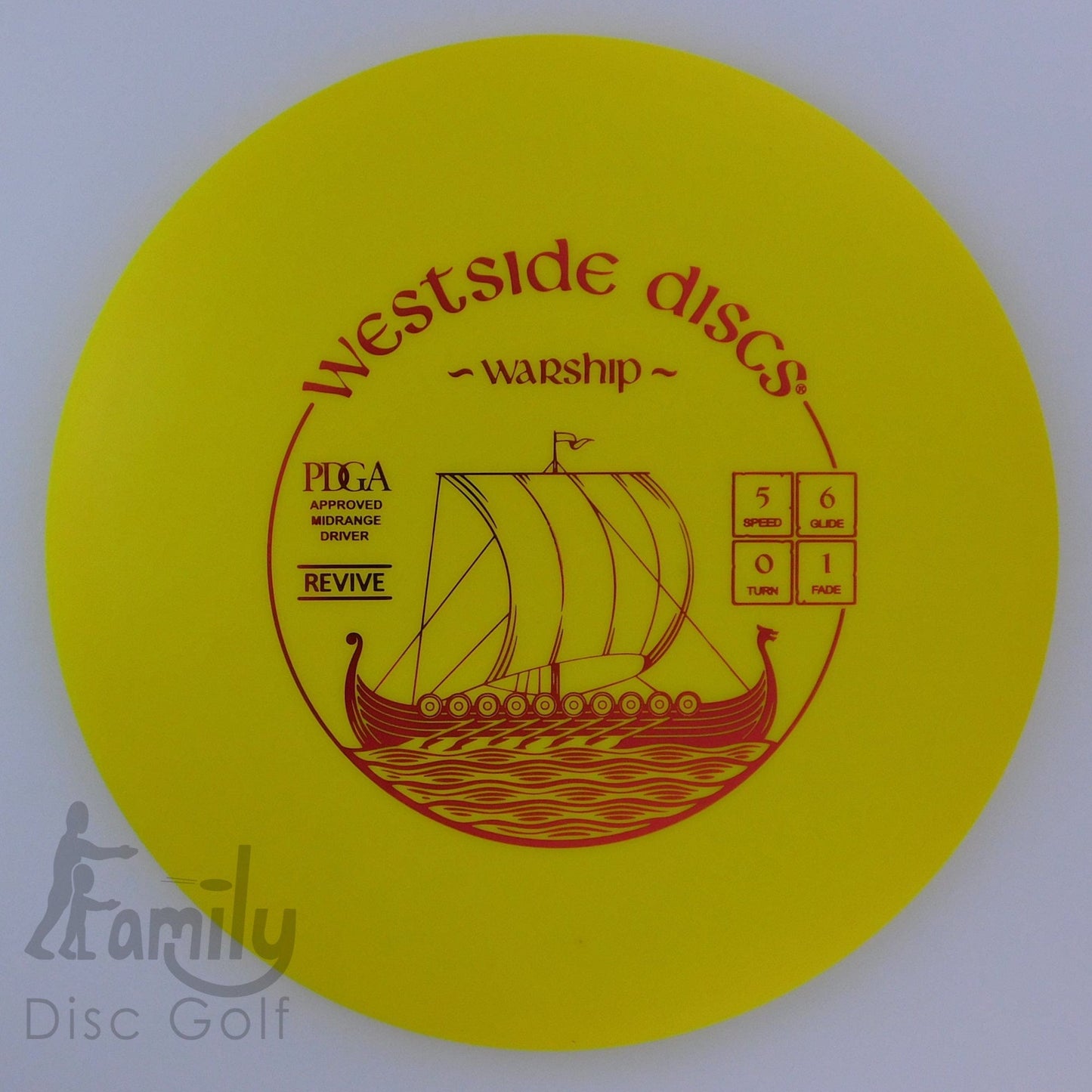 Westside Discs Warship - Revive 5│6│0│1 179.6g - Yellow - Westside Discs Warship - Revive - 101383