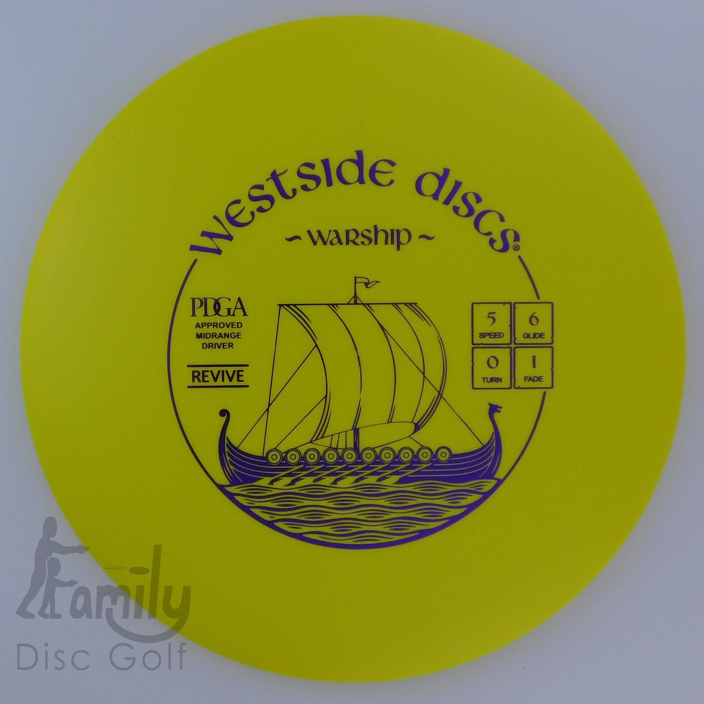 Westside Discs Warship - Revive 5│6│0│1 179.7g - Yellow - Westside Discs Warship - Revive - 101385